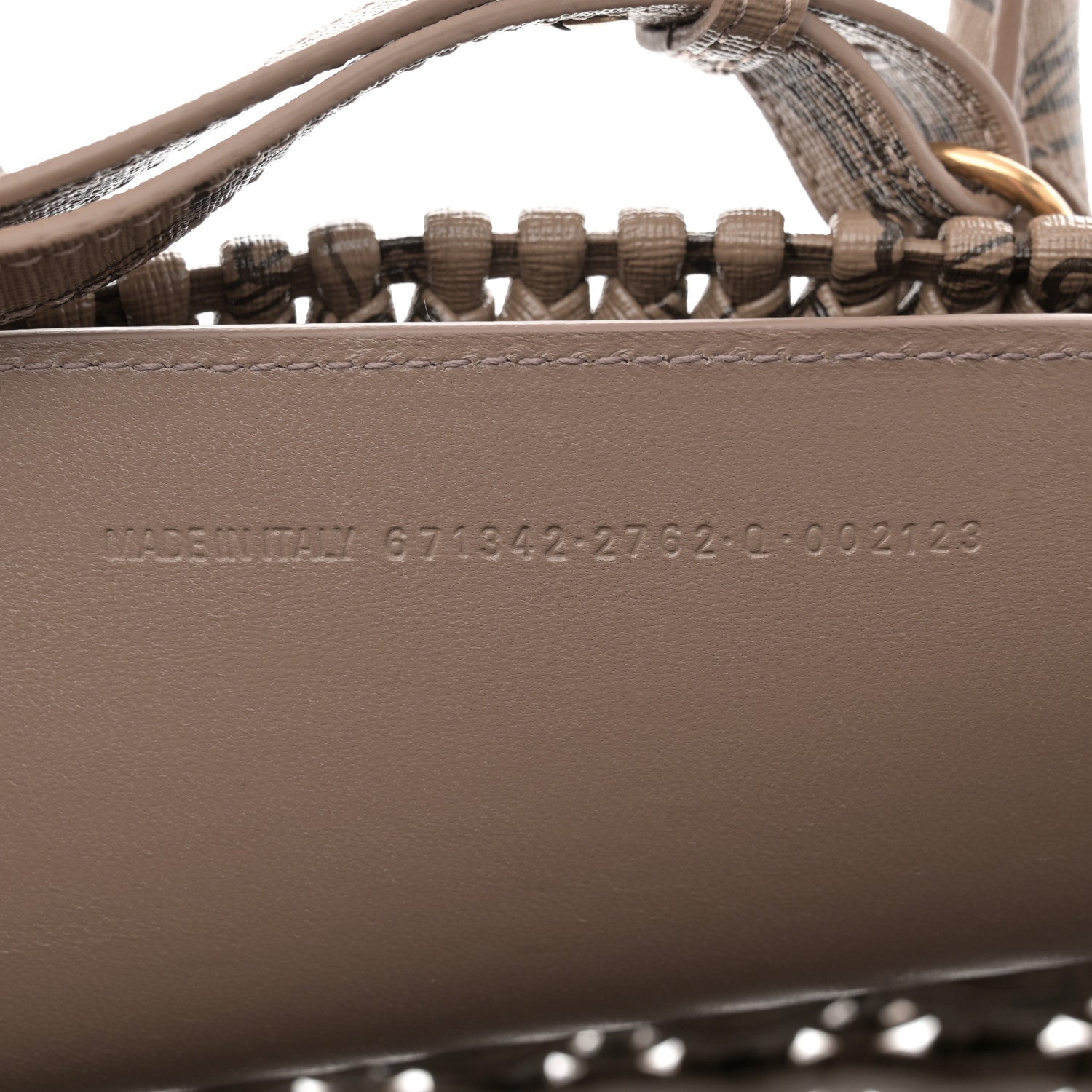 Balenciaga Varnished Faux Calfskin BB Monogram Braided XS Bistro Basket Beige 7 of 10