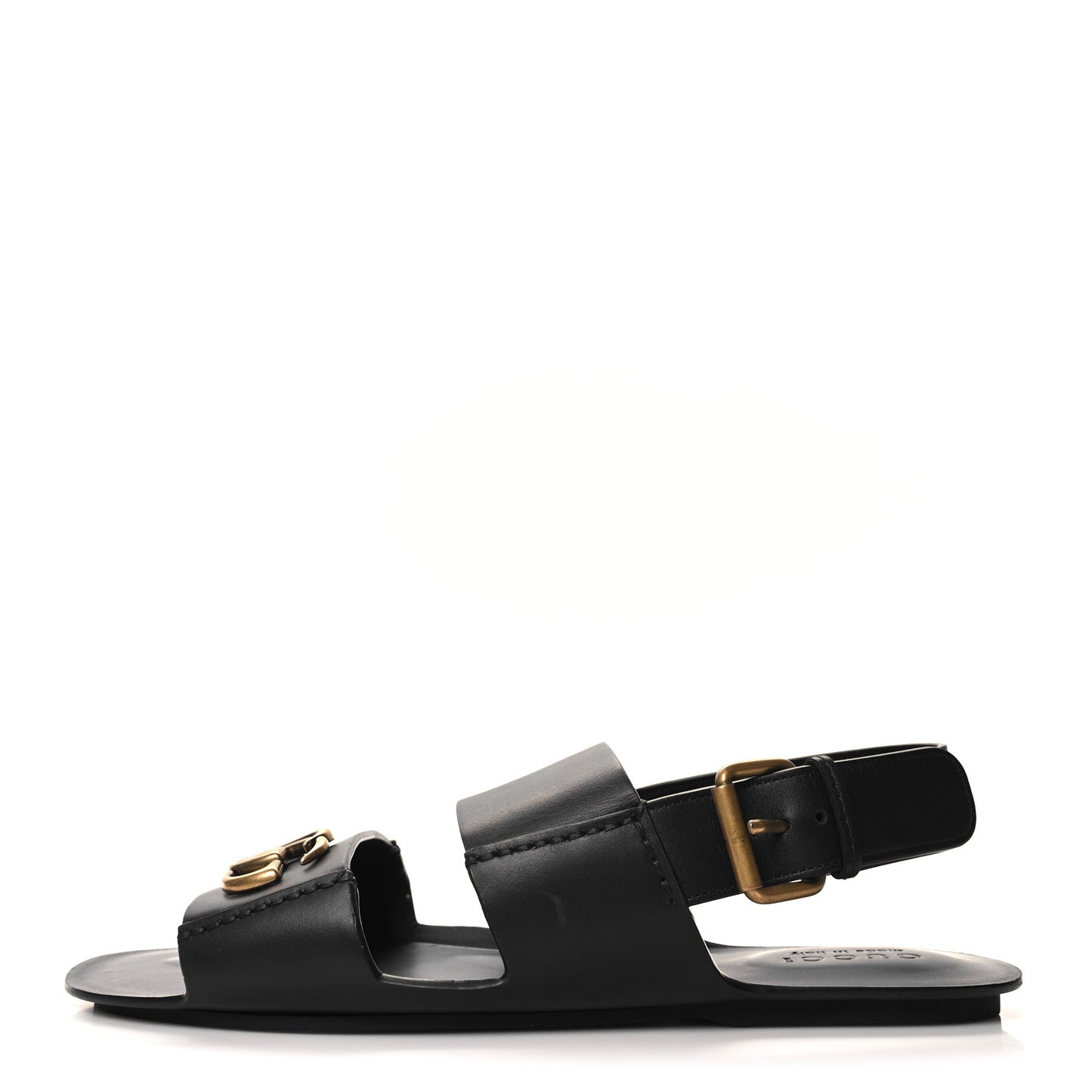 Calfskin Mens GG Marmont Sandals 11 Black