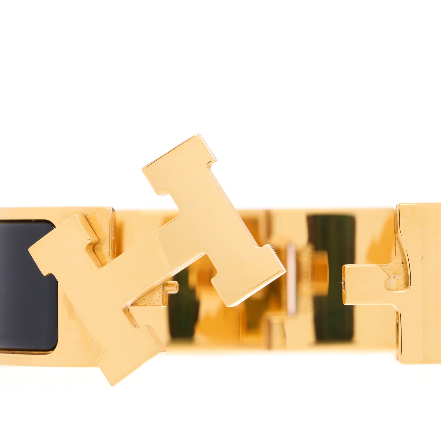 Enamel Wide Clic Clac H Bracelet GM Black