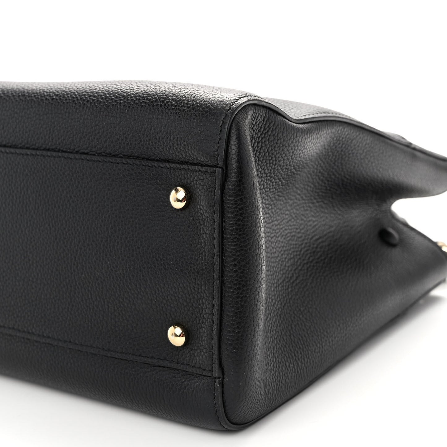 Grained Calfskin Small Neo Executive Shopper Tote Black