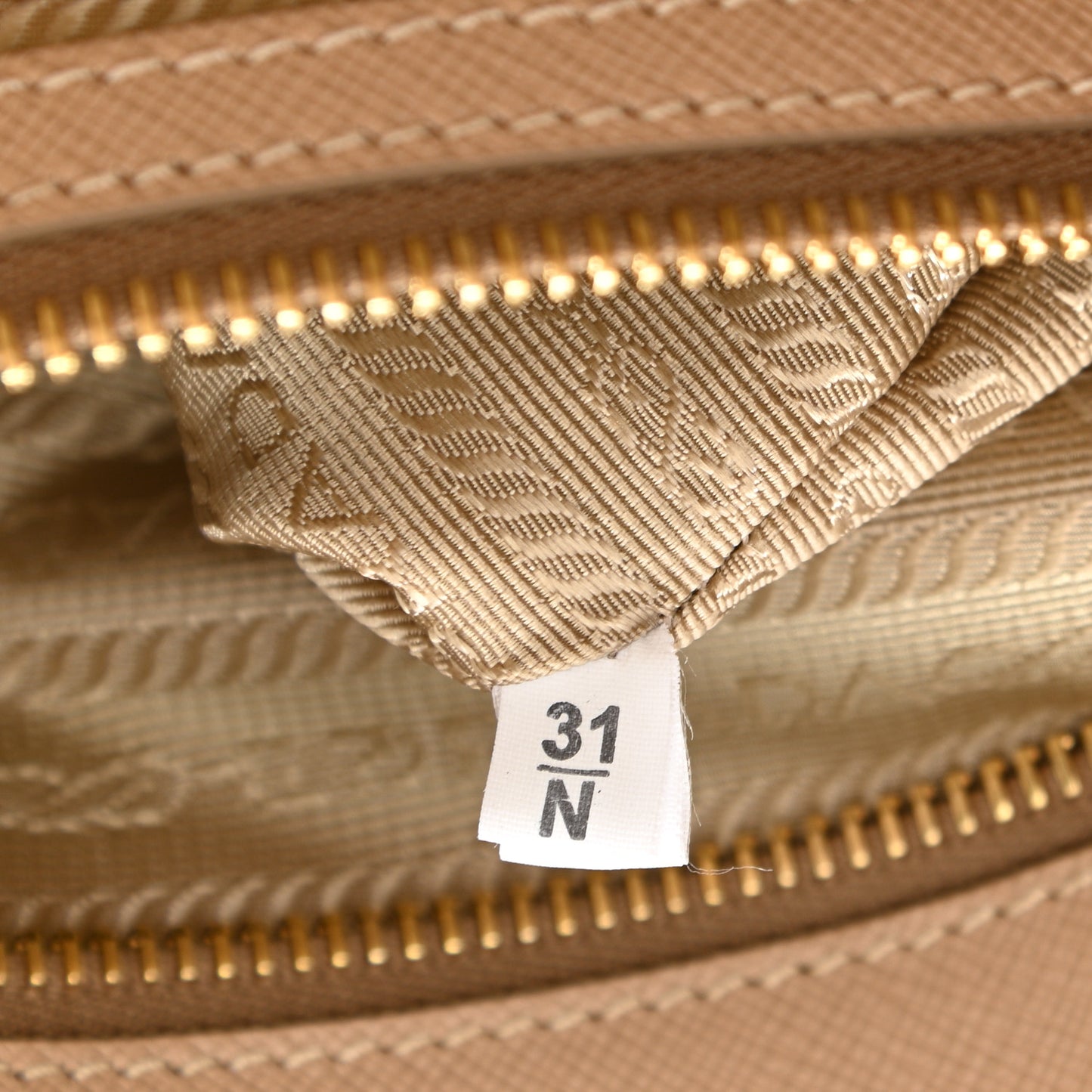 Saffiano Lux Double Handle Shopping Tote Sabbia