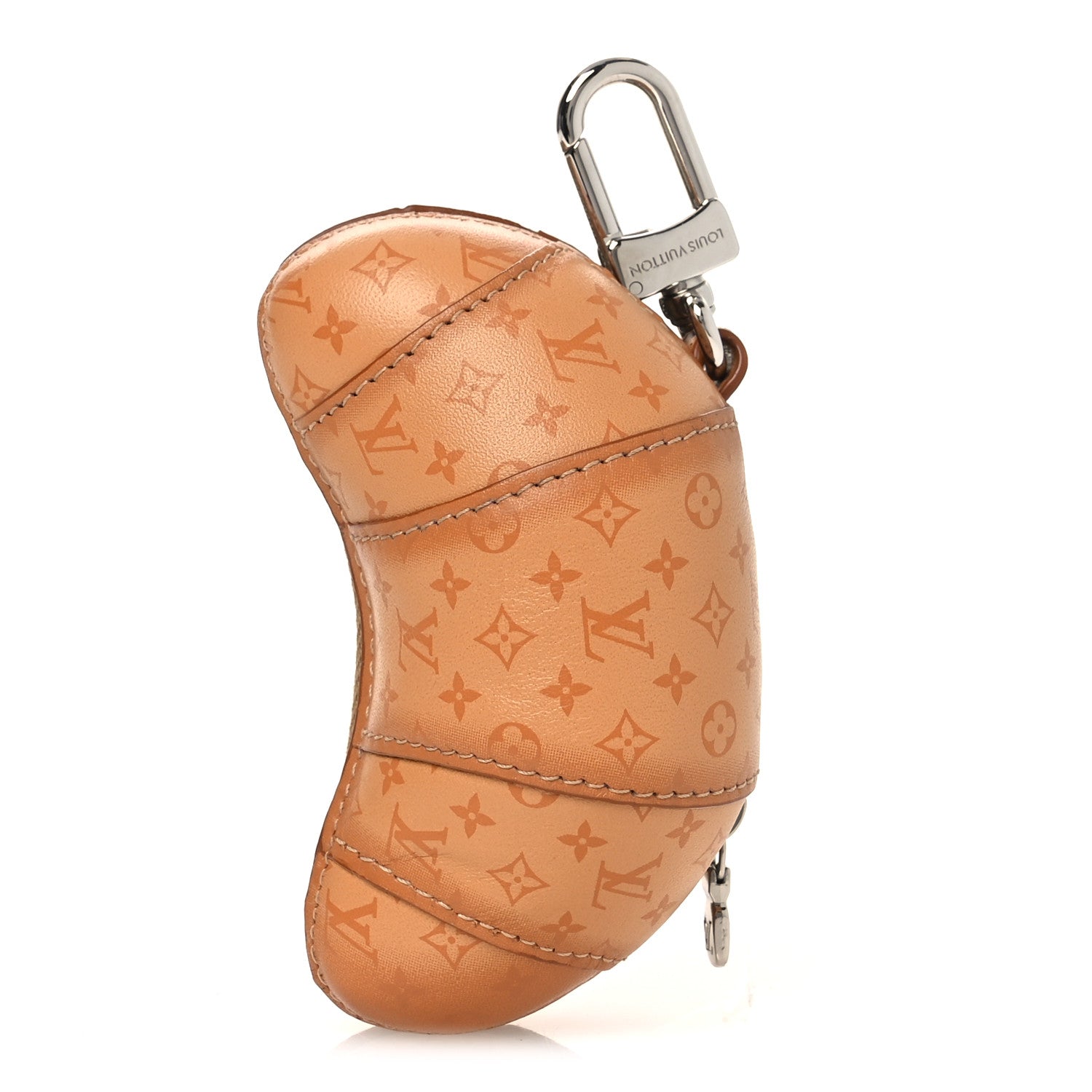 Louis Vuitton レザー バングル ブラウン Louis Vuitton Calfskin Monogram LV Croissant Bag Charm Brown