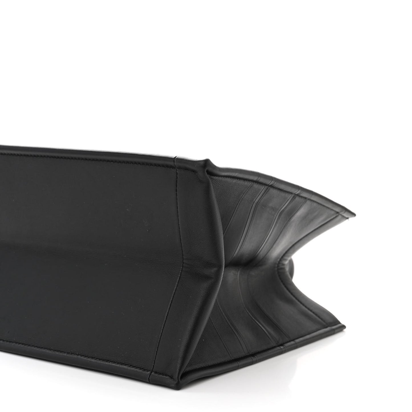 Calfskin Embossed Medium Book Tote Black
