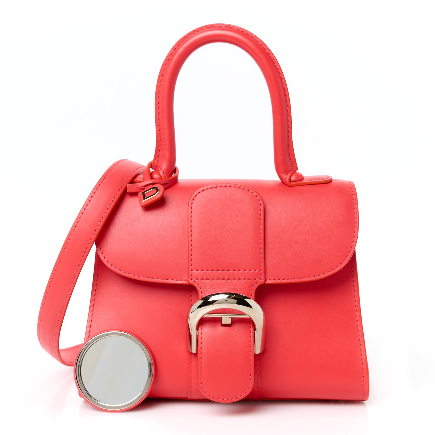 Box Calfskin Mini Brillant Satchel Coral