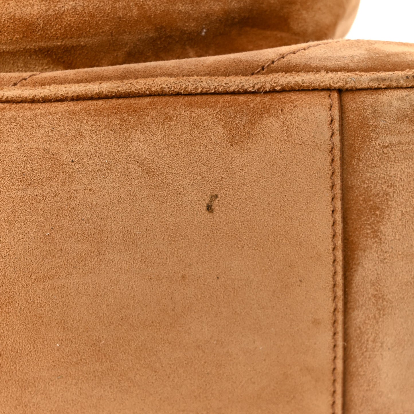 Suede Monogram Medium Niki Chain Satchel Cinnamon