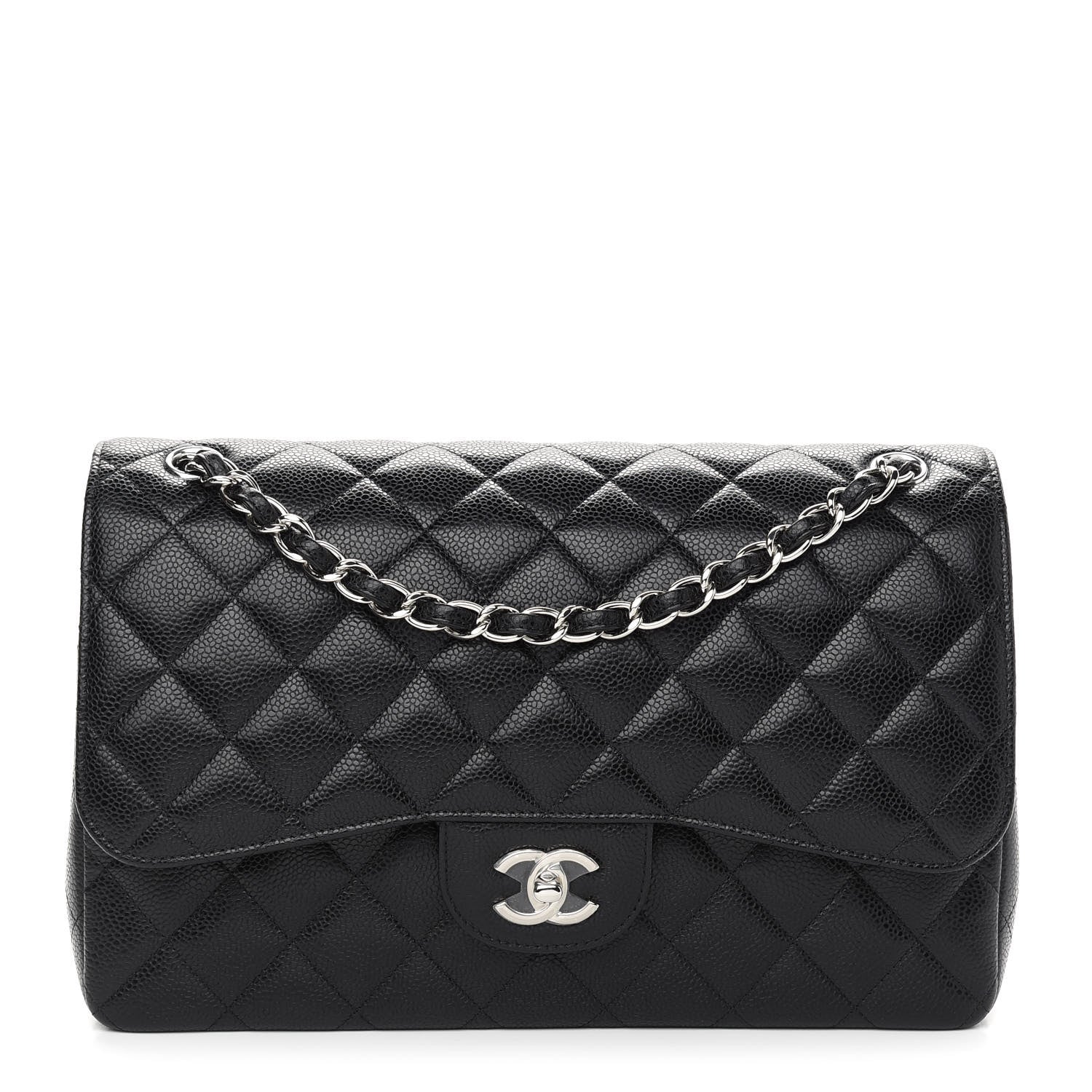 Chanel Caviar Quilted Jumbo Double Flap Black 1 of 9