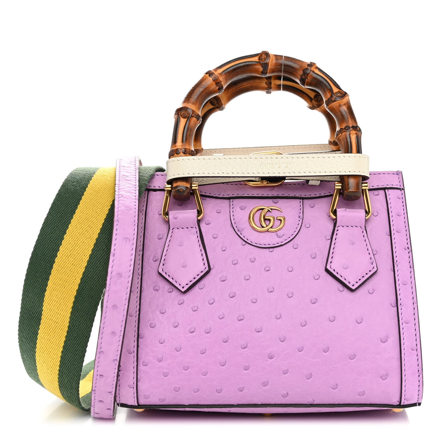 Gucci Ostrich Web Mini Diana Tote Bag Purple 1365764 – FASHIONPHILE
