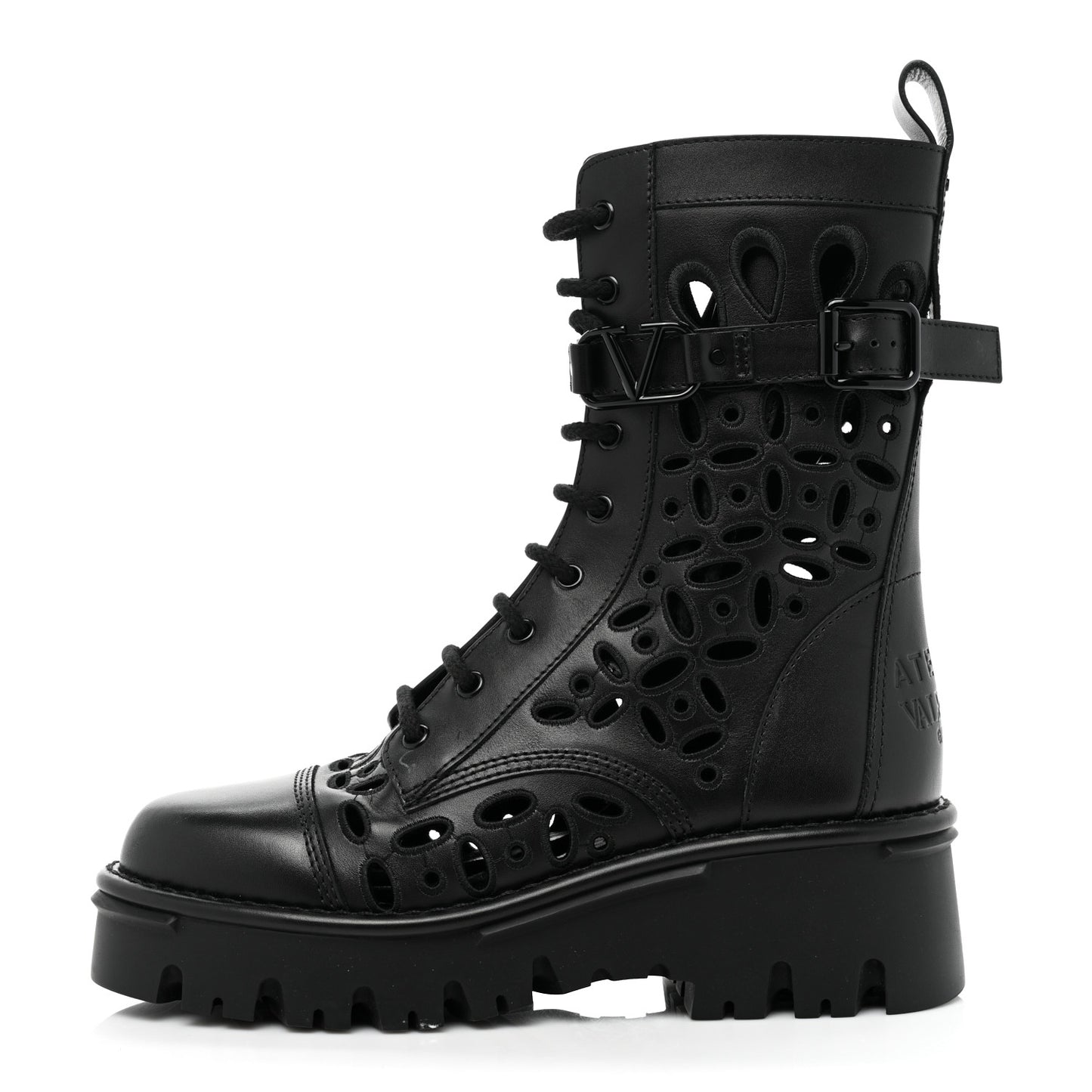 Calfskin Atelier 30/50mm Combat Boots 39 Black