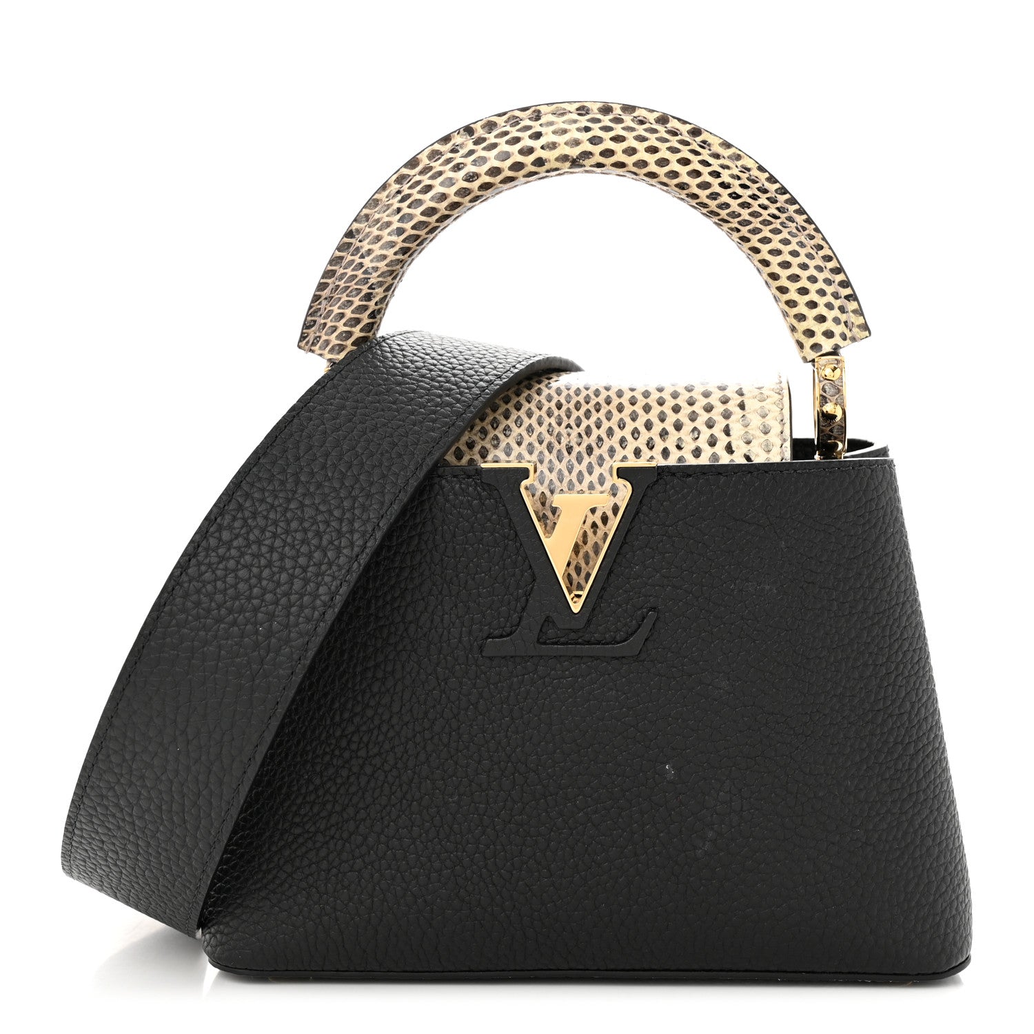 Louis Vuitton Taurillon Ayers Mini Capucines Black 1 of 12