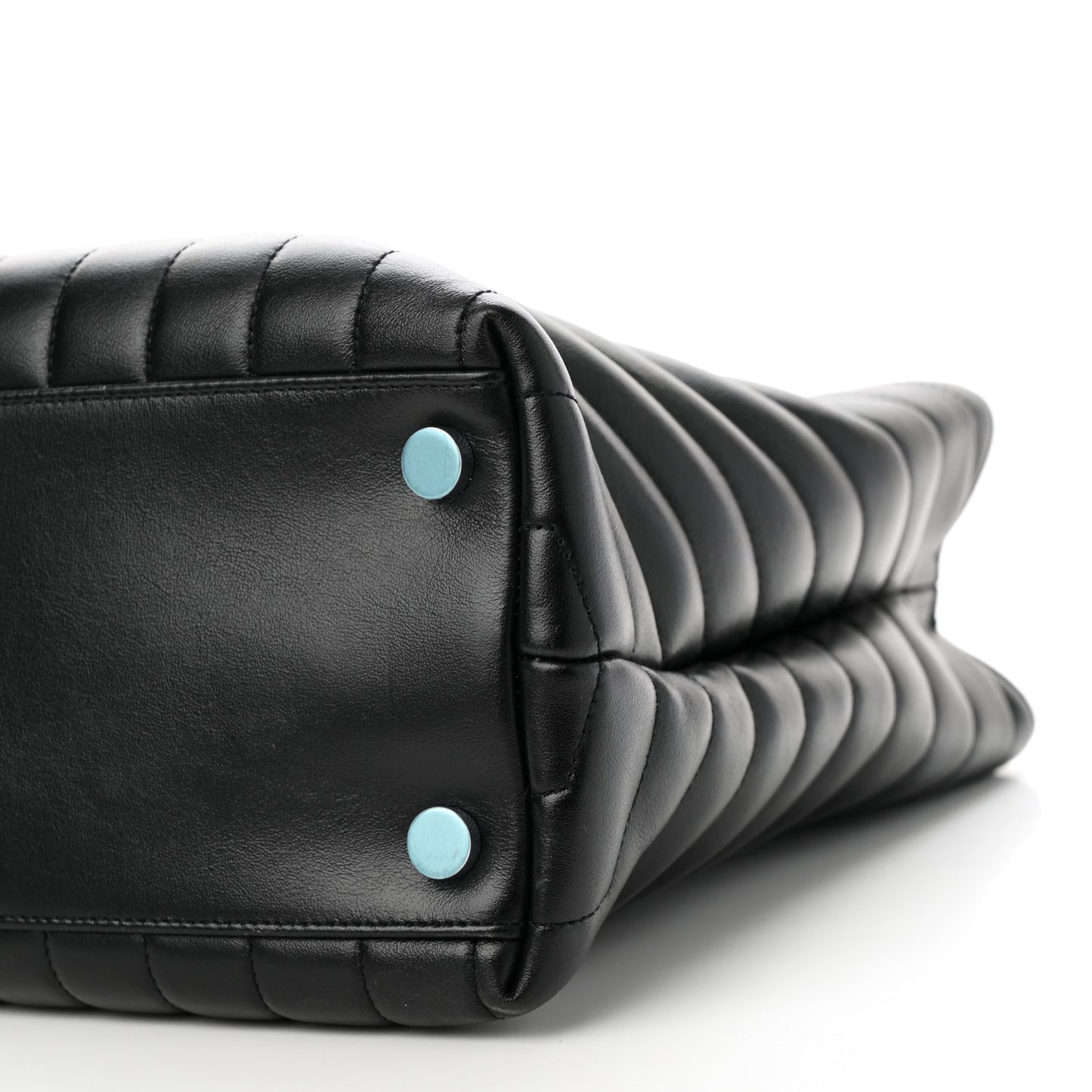 Calfskin Y Quilted Monogram Large Loulou Shopper Black