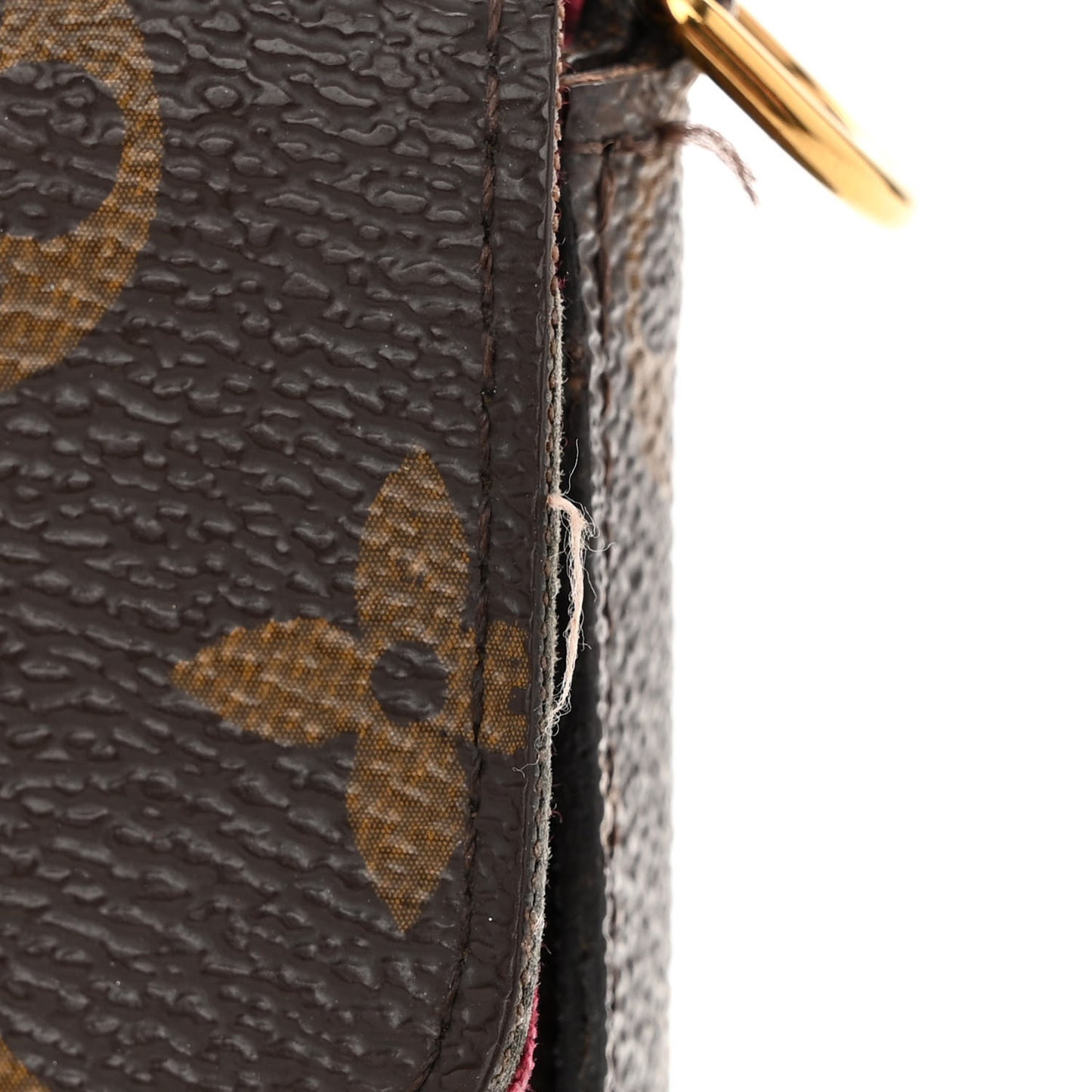 Monogram Pochette Felicie Chain Wallet Fuchsia