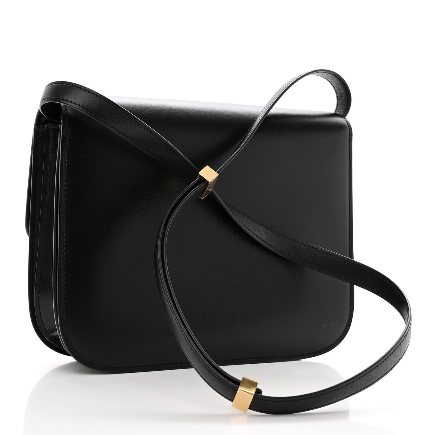 Box Calfskin Medium Classic Box Flap Bag Black