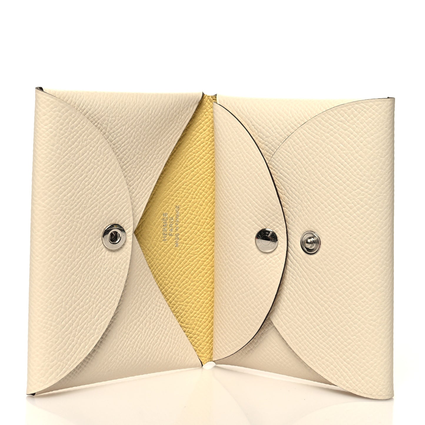Epsom Verso Calvi Duo Card Case Nata Jaune Poussin