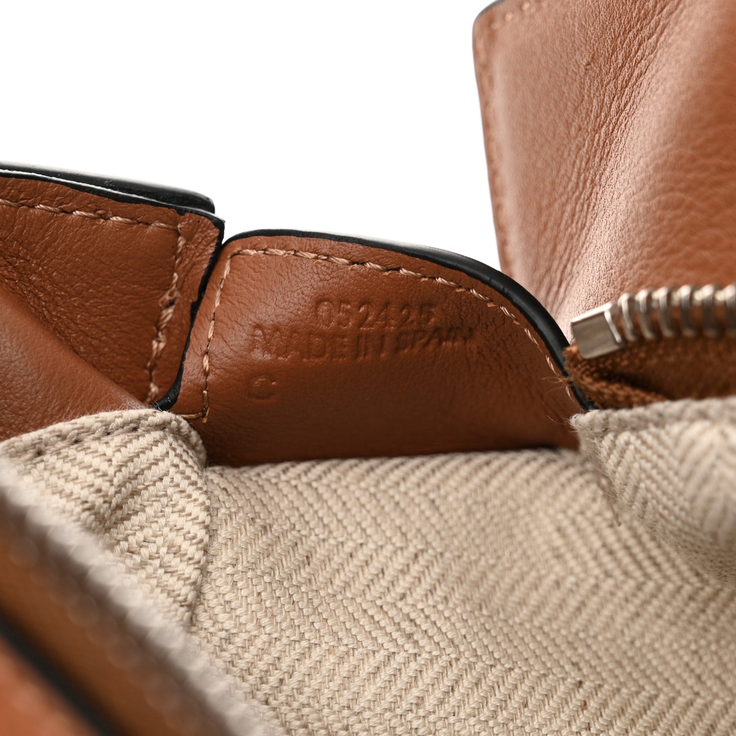 Calfskin Small Puzzle Edge Bag Tan