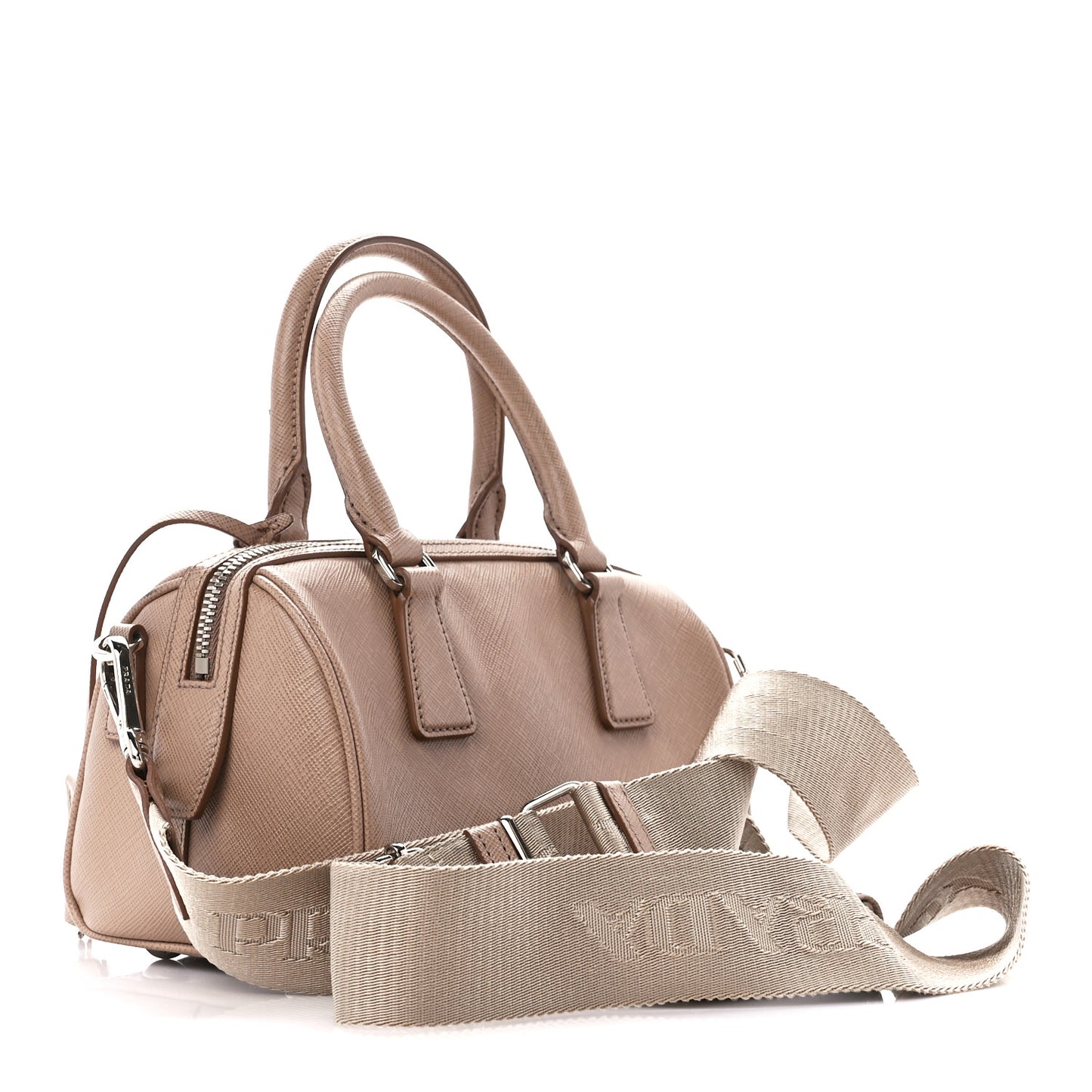Saffiano Lux Re-Edition 2005 Top Handle Crossbody Bag Cammeo