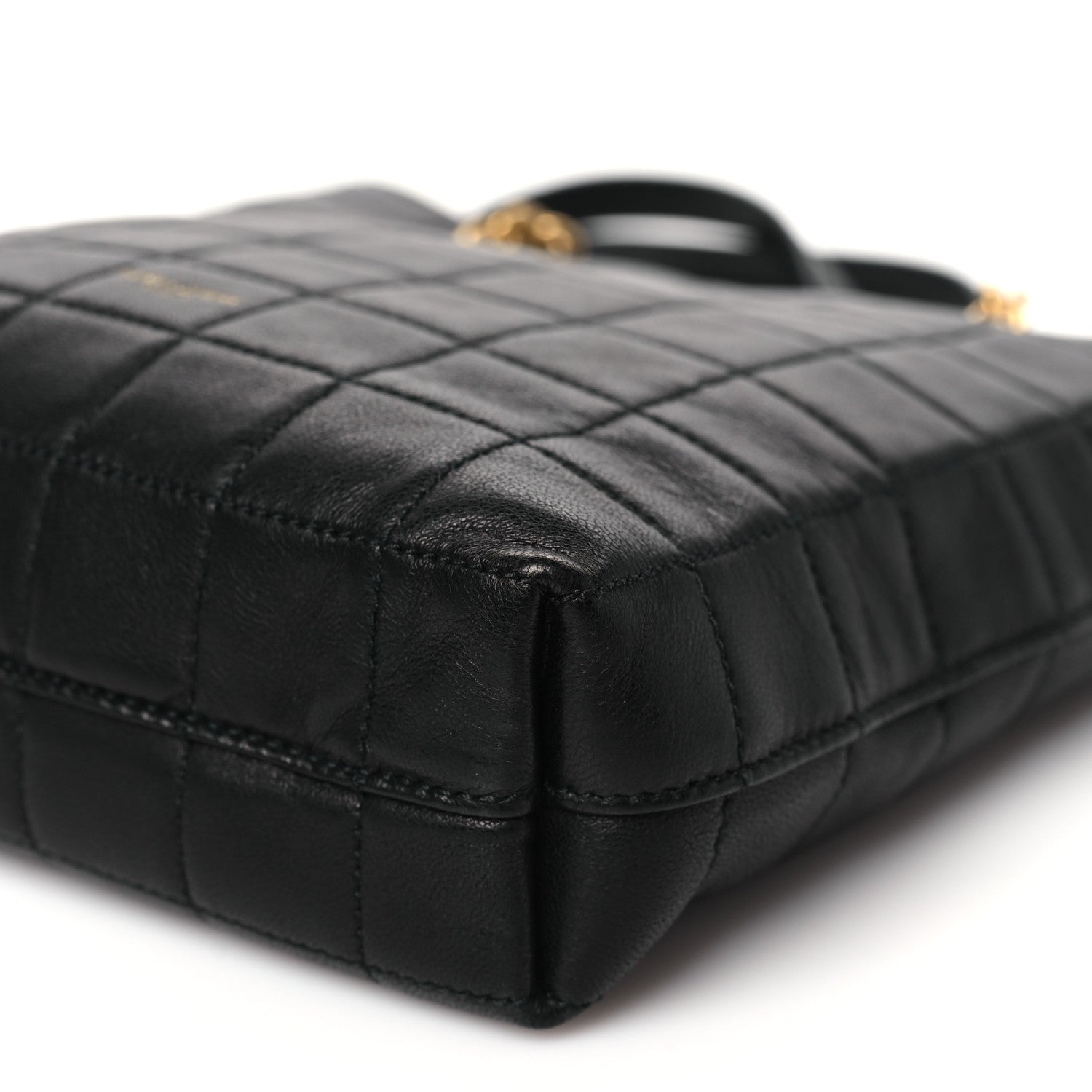 Saint Laurent Lambskin Carre Quilted Mini Shopping Bag Black 10 of 10