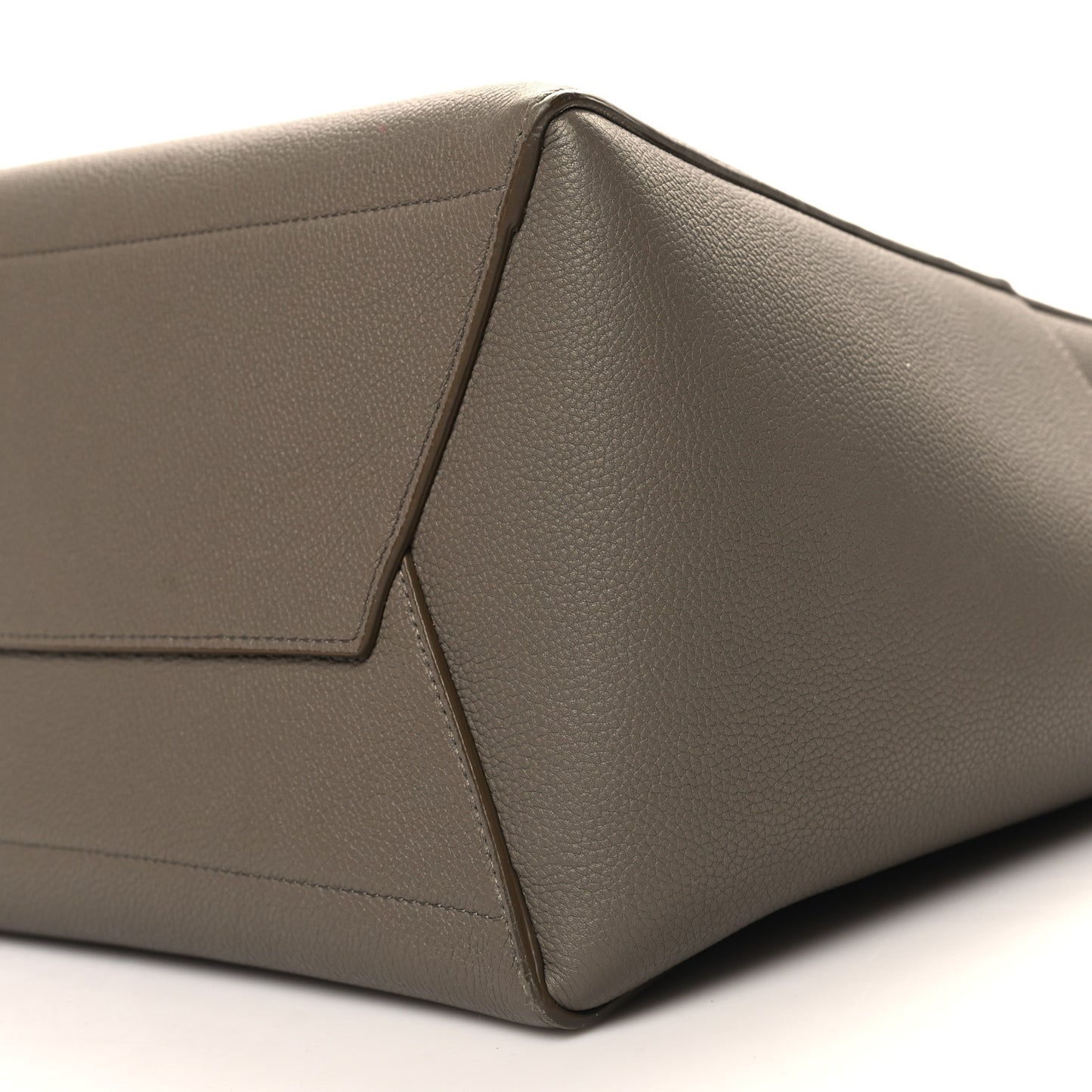 Soft Grained Calfskin Sangle Bucket Bag Taupe