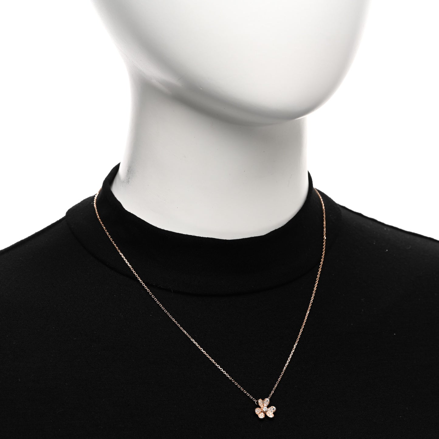 18K Rose Gold Diamond Mini Frivole Pendant Necklace