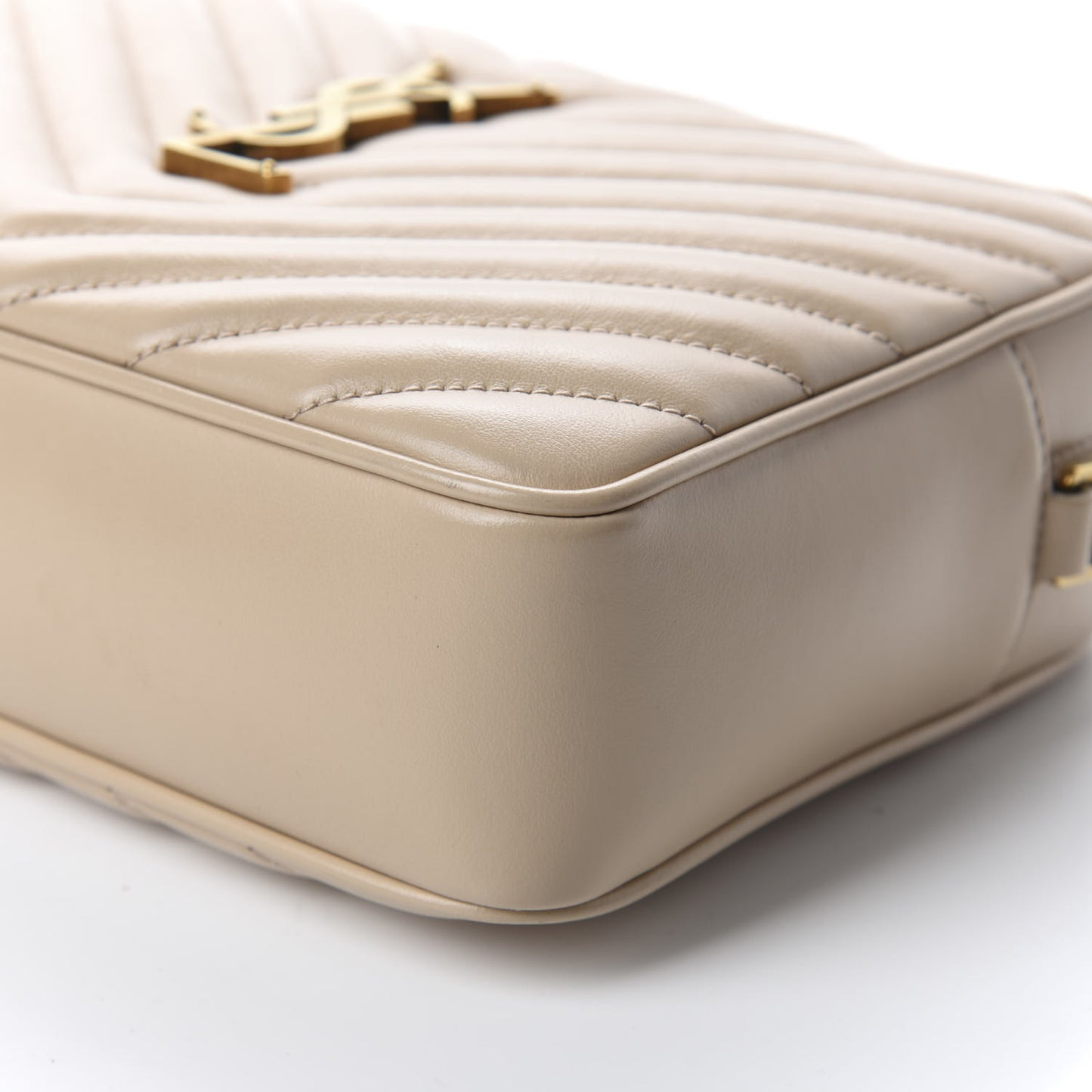 Calfskin Matelasse Monogram Lou Camera Bag Crema Soft