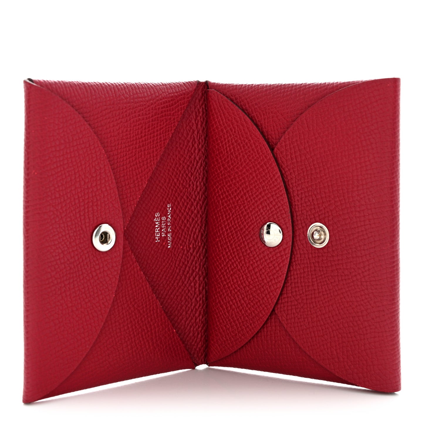 Epsom Calvi Duo Card Case Rubis