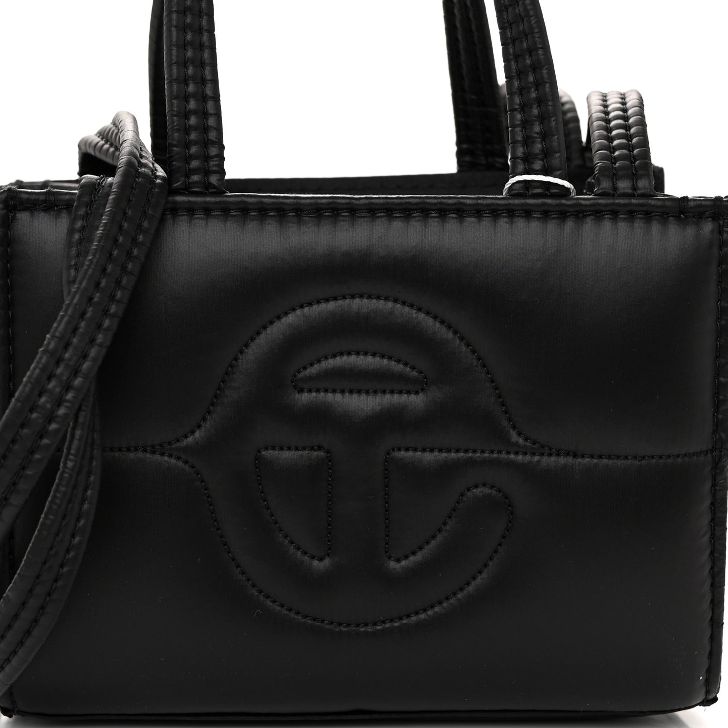 Nylon Small Puff Shopping Bag Black