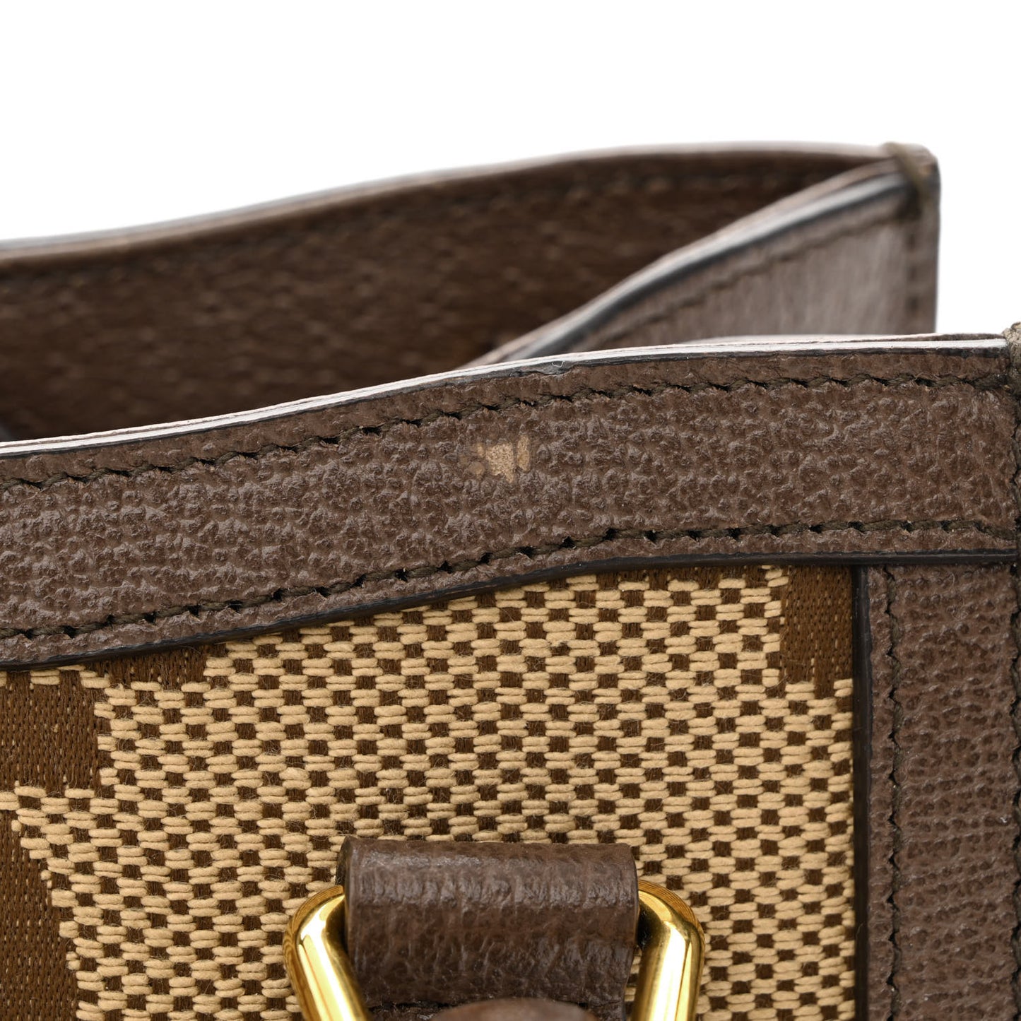 Monogram Jumbo GG Textured Dollar Calfskin Mini Diana Tote Bag Camel Ebony New Acero