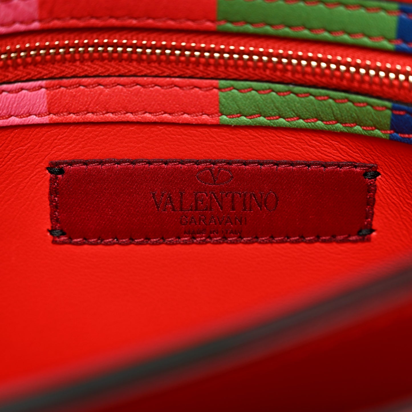 Vitello 1973 Rockstud Wristlet Clutch Multicolor