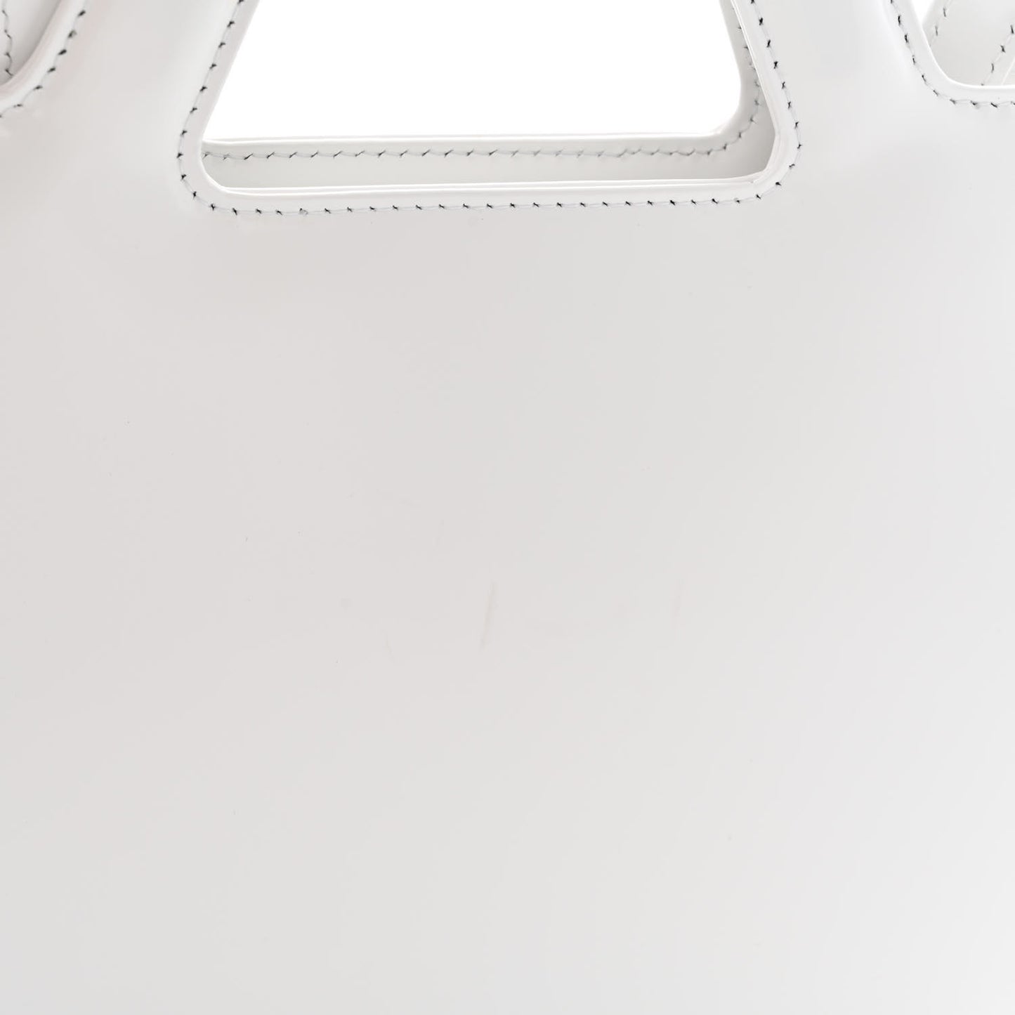 Brushed Calfskin Mini Wanda Top Handle Bag Optic White