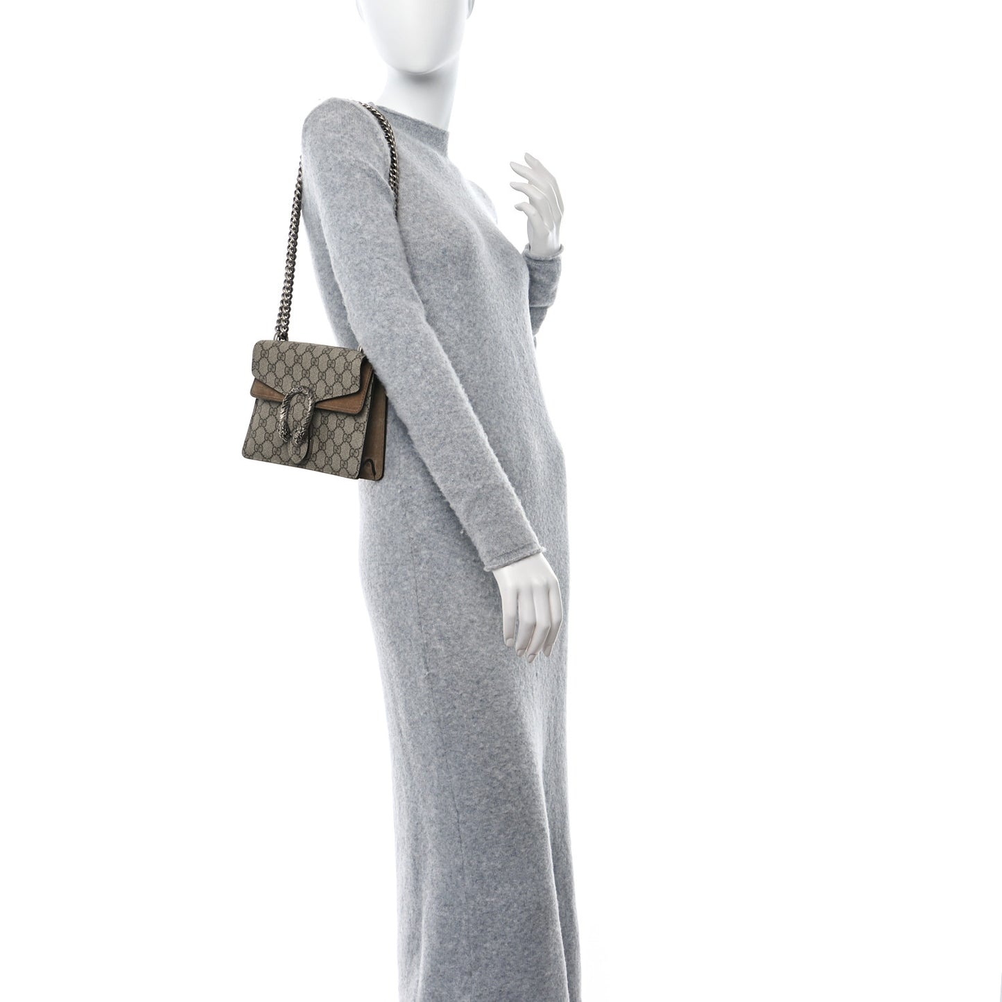 GG Supreme Monogram Mini Dionysus Shoulder Bag Taupe