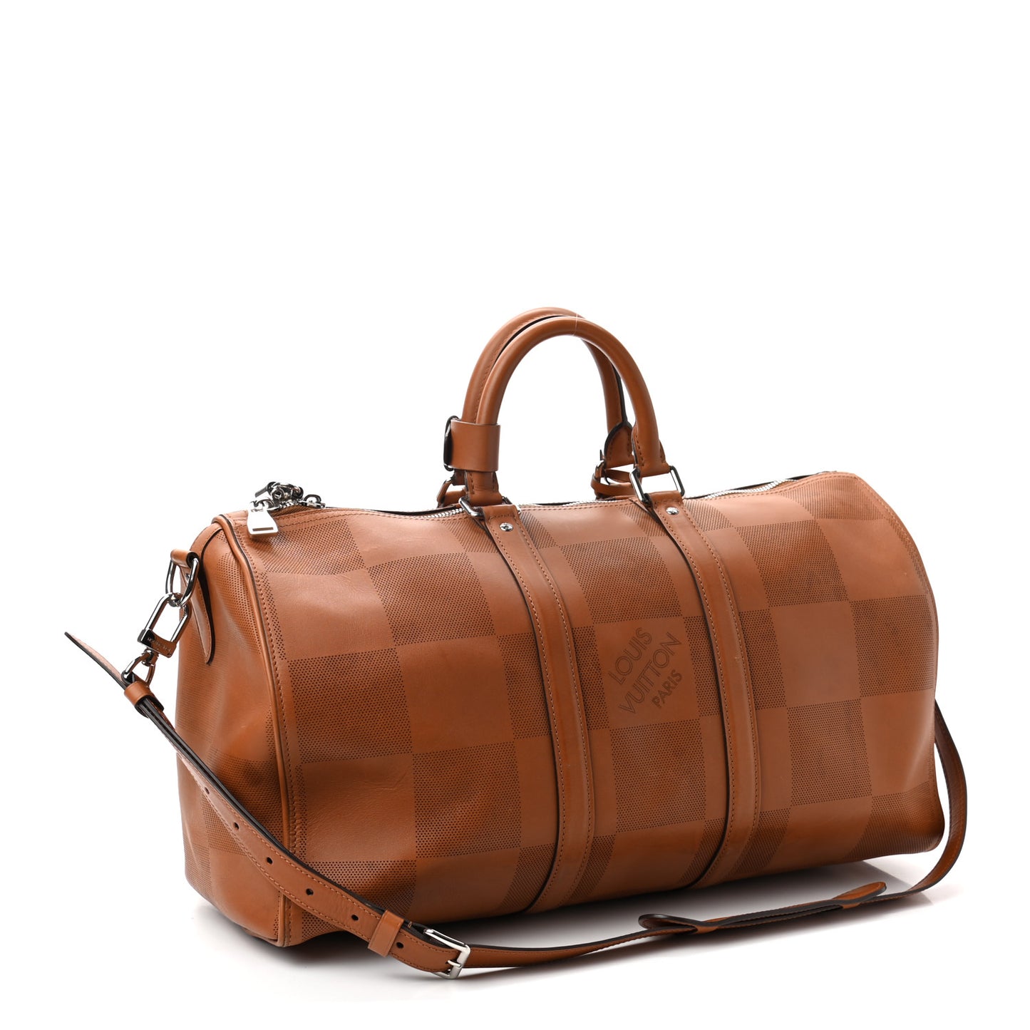 Nomade Grand Damier Keepall Bandouliere 45 Cognac