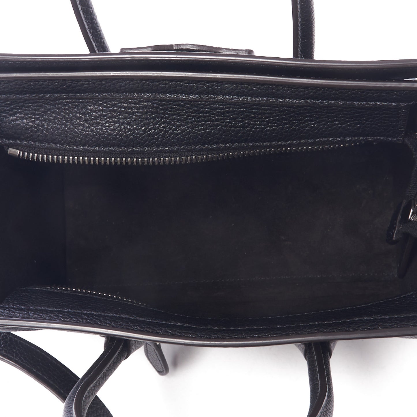 Drummed Calfskin Nano Luggage Black