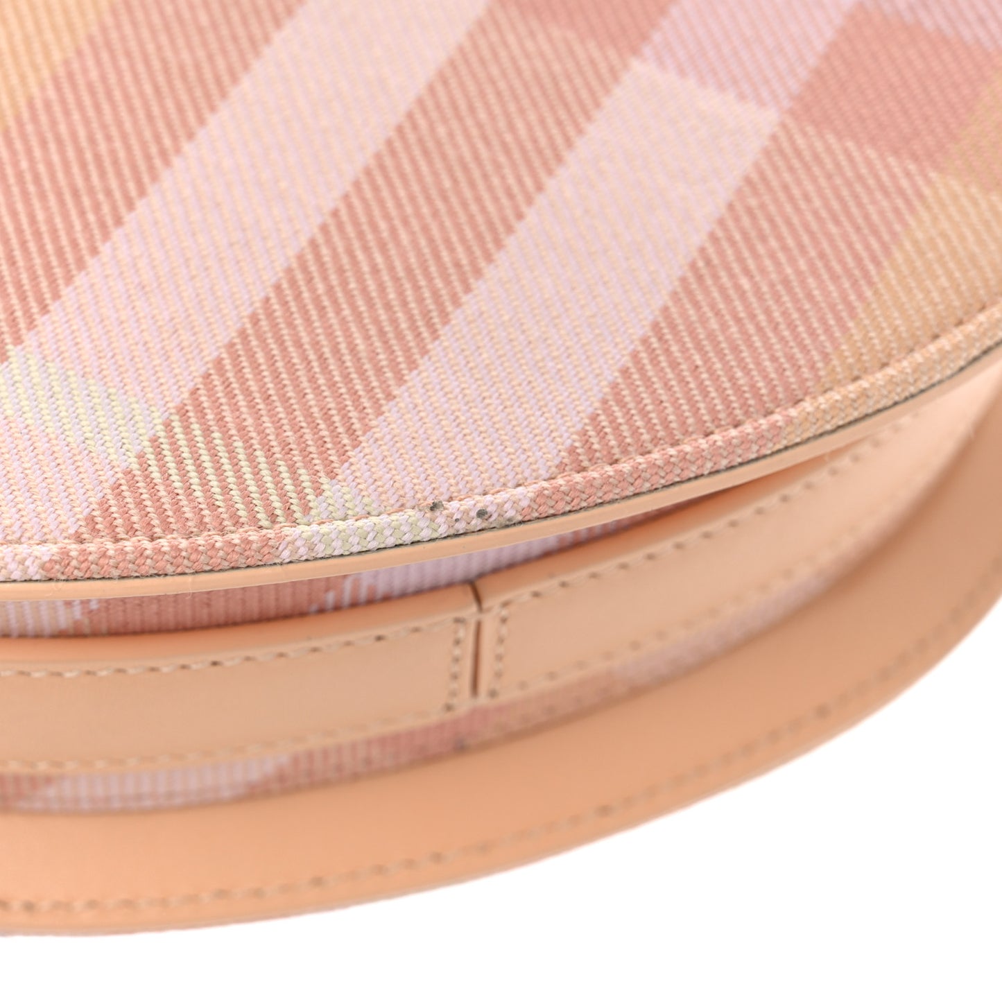 Jacquard Check Mini Rocking Horse Crossbody Peach