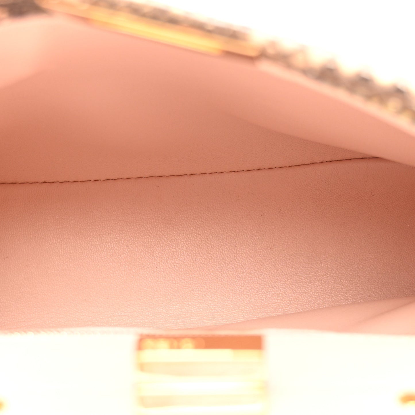 Snakeskin Mini Peekaboo Iconic Satchel Pink Green