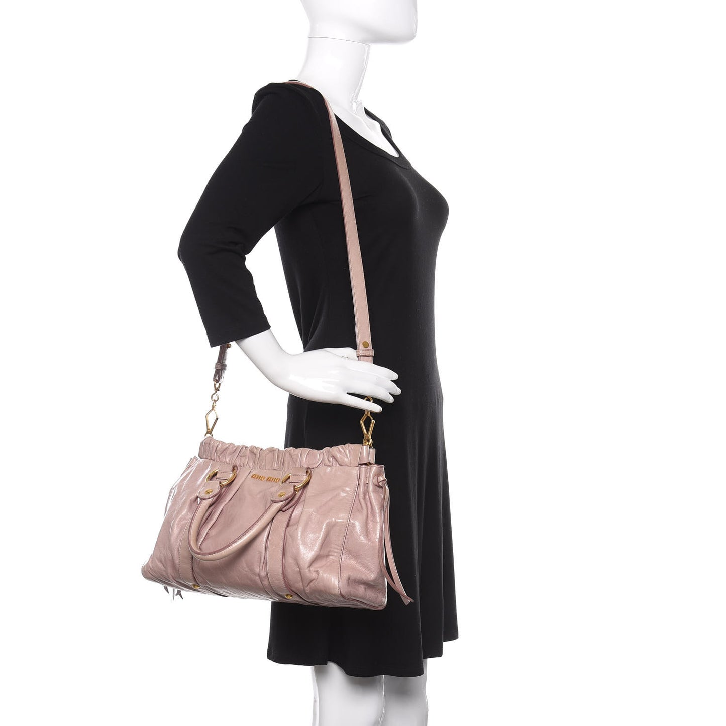 Vitello Shine Top Handle Satchel Mughetto