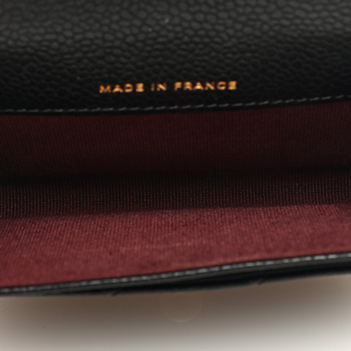 Caviar Quilted Flap Card Holder Wallet Black