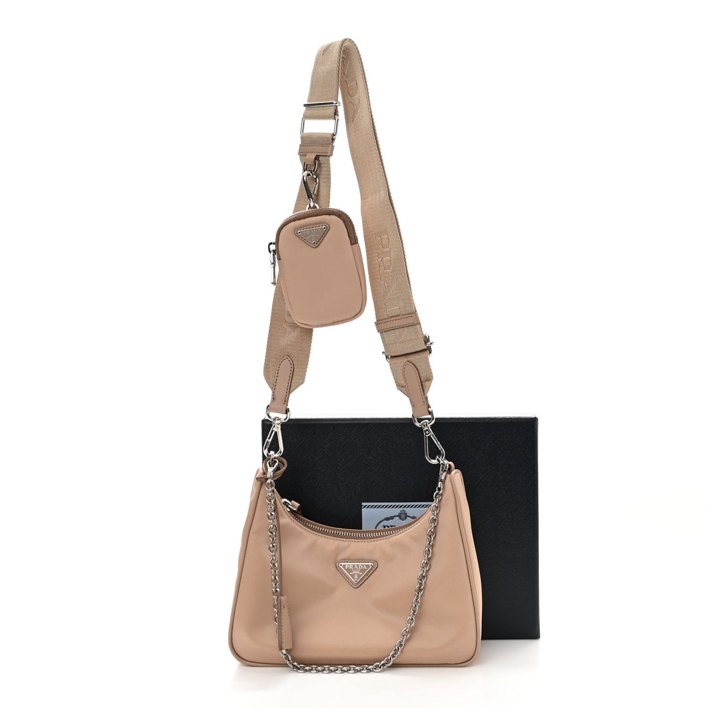 Saffiano Lux Re-Edition 2005 Shoulder Bag Cammeo
