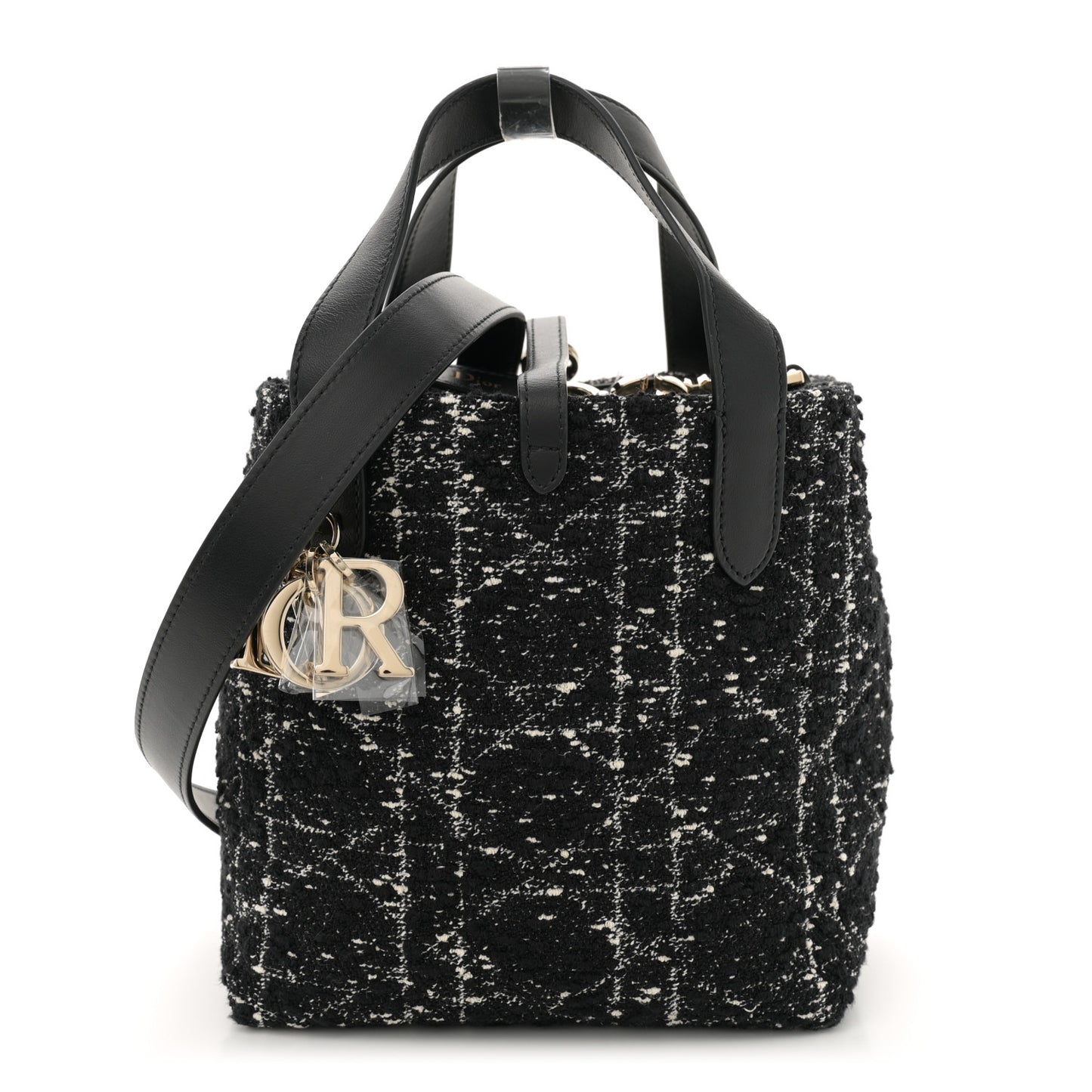 Tweed Cannage Small Vertical Toujours Black