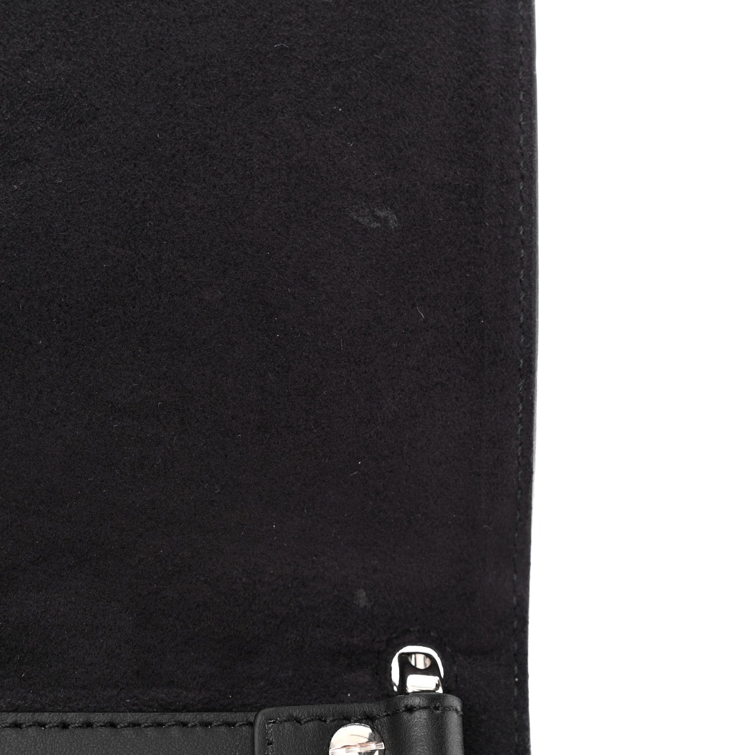Fendi Vitello Century Velvet F is Fendi FF Kan I Shoulder Bag Black Tobacco 11 of 11