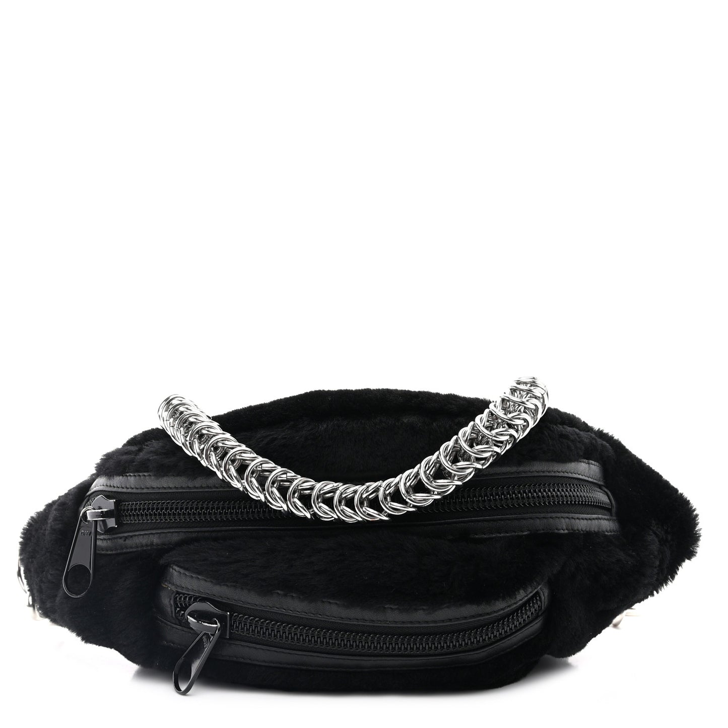 Mink Fur Attica Belt Bag Black