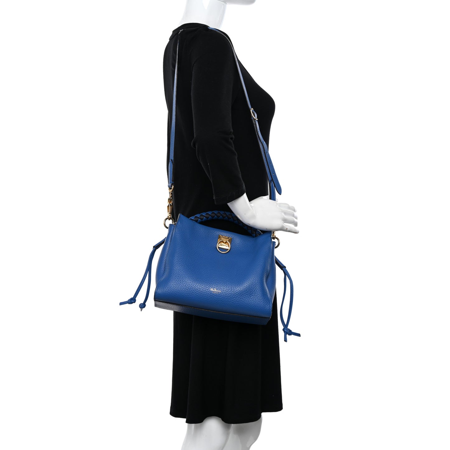 Heavy Grain Small Iris Tote Porcelain Blue Midnight