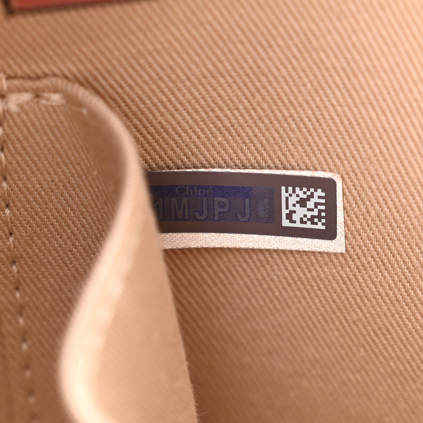 Cotton Calfskin Medium Woody Ribbon Tote White Brown