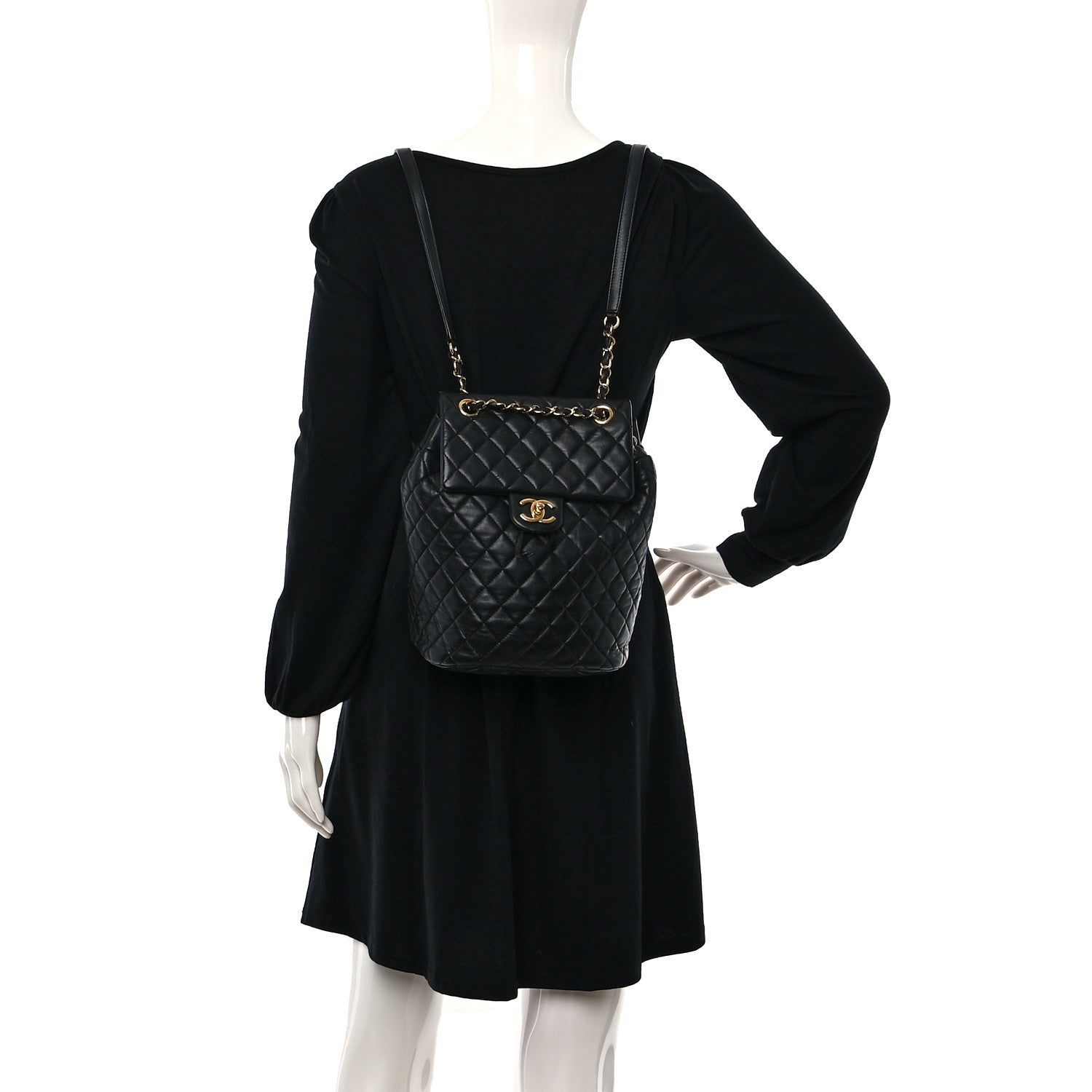 Chanel Lambskin Quilted Small Urban Spirit Backpack Black 2 of 11