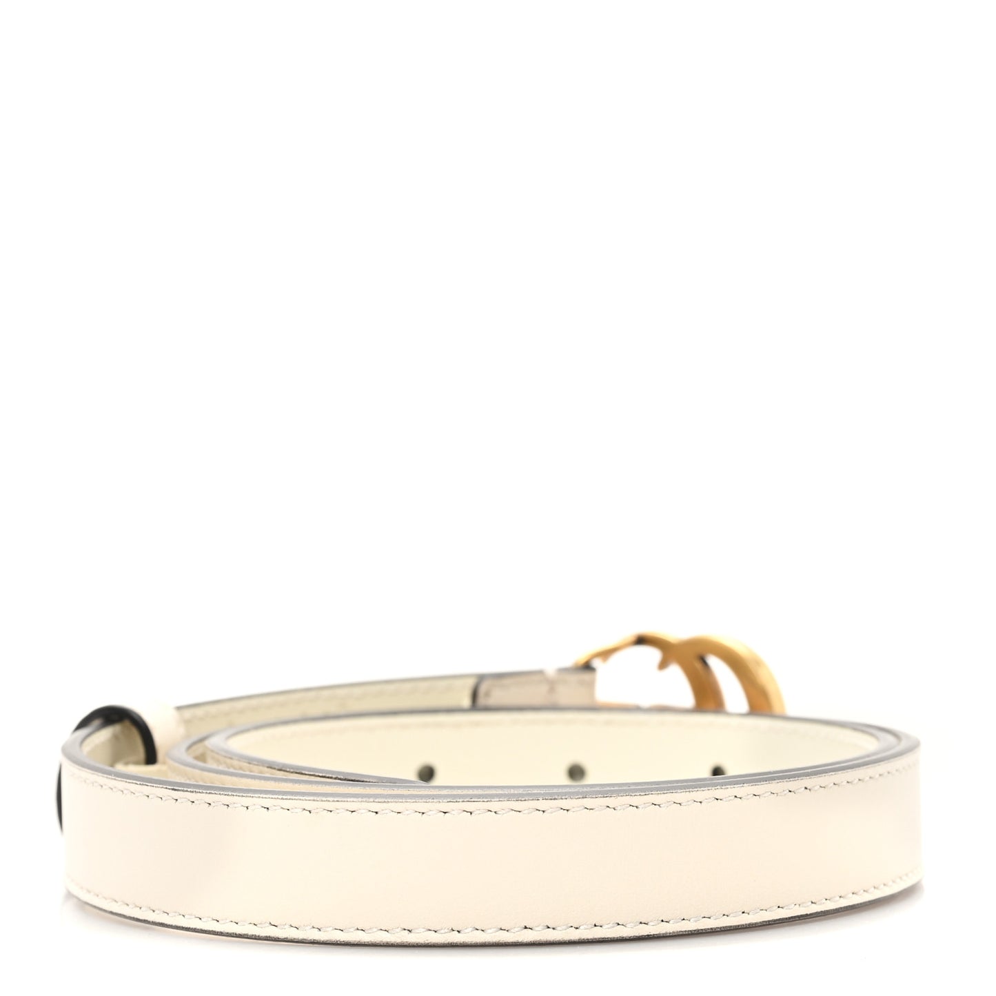 Calfskin Double G 20mm Belt 75 30 Mystic White