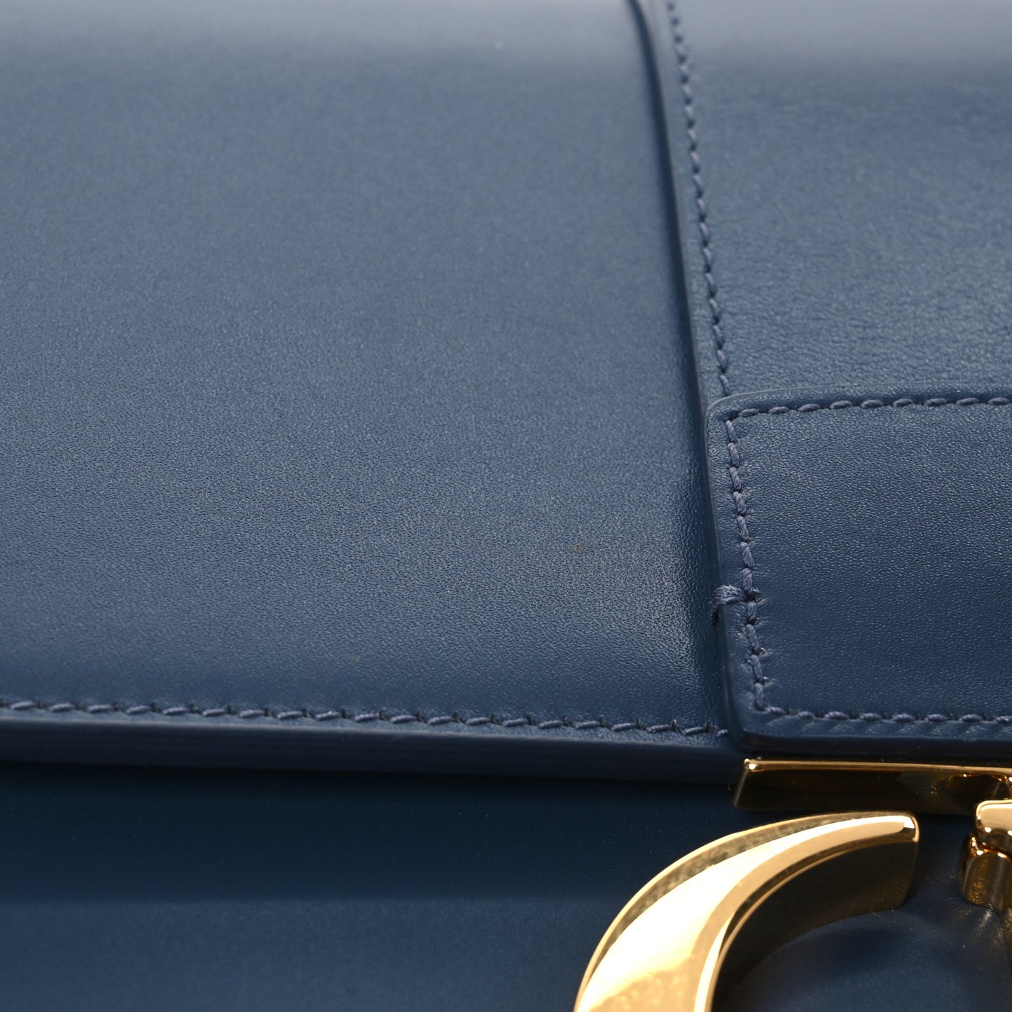 Smooth Calfskin 30 Montaigne Flap Bag Blue