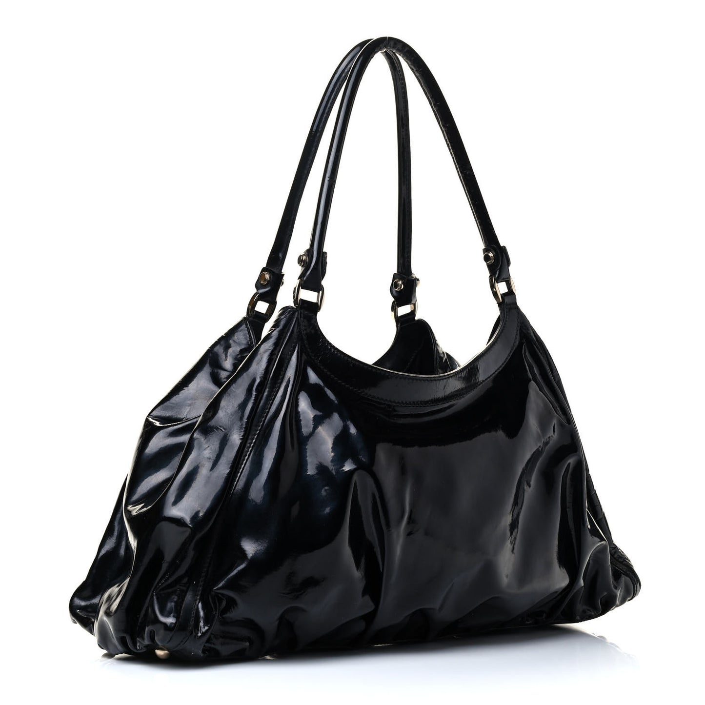 Patent D Ring Large Hobo Black