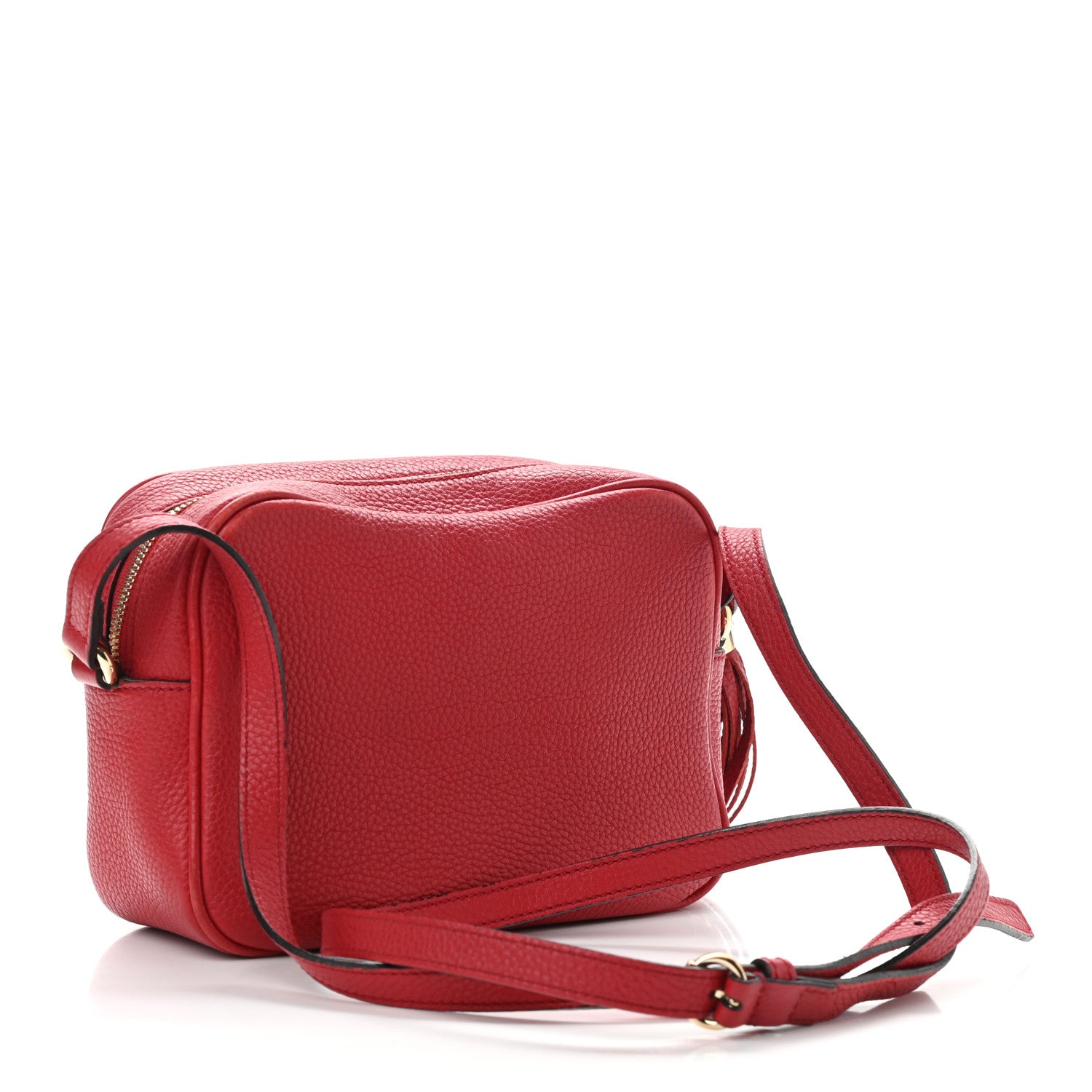 Gucci Pebbled Calfskin Small Soho Disco Bag Tabasco Red 3 of 17