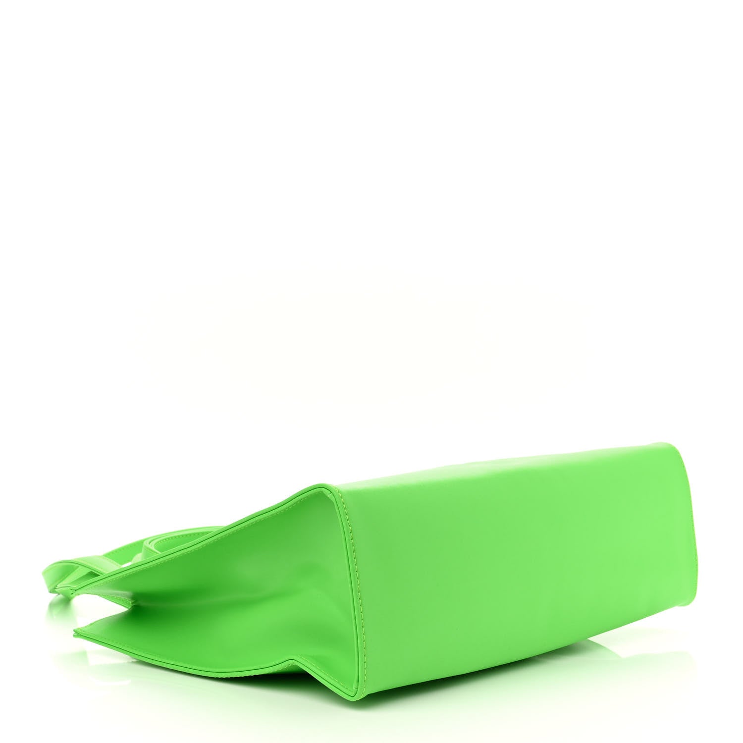 Telfar Vegan Leather Medium Shopping Bag Highlighter Green 4 of 10