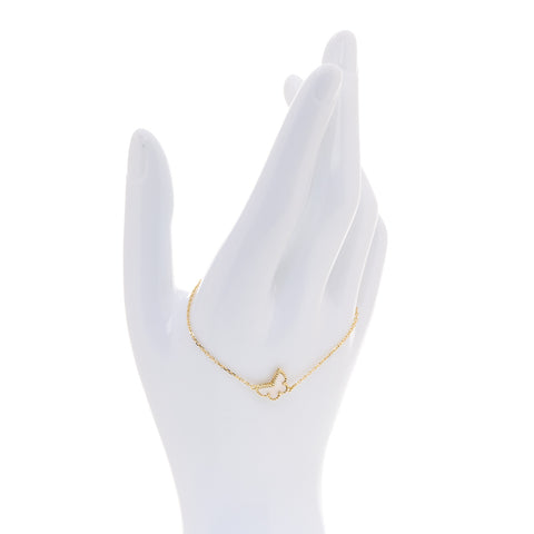 18K Yellow Gold Mother of Pearl Sweet Alhambra Butterfly Bracelet