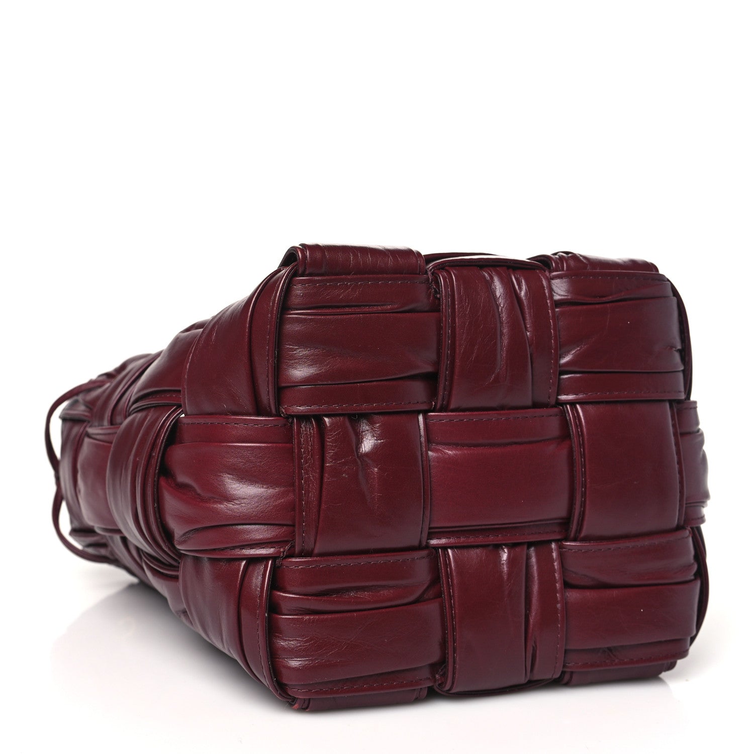 Bottega Veneta Calfskin Intrecciato Foulard Bucket Bag Barolo 4 of 10