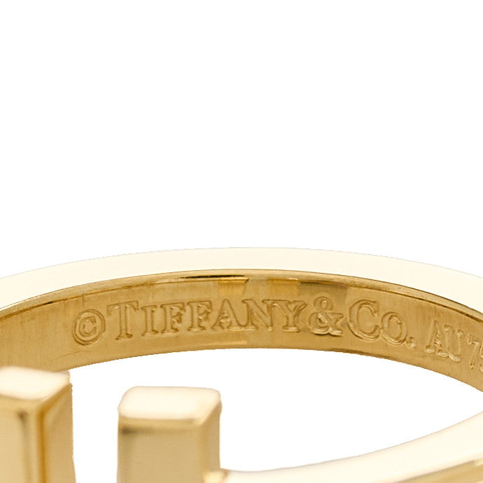 18K Yellow Gold T Square Ring 51 5.75